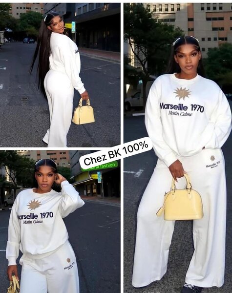 Ensemble blanc décontracté