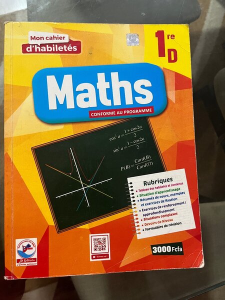 Cahier de Maths 1re D