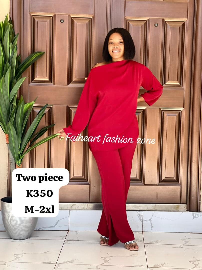 Women's suit, red jacket and trousers  M-2xl