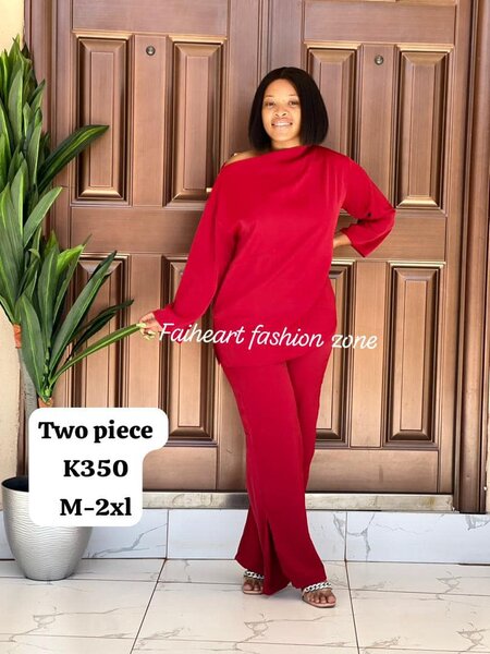 Women's suit, red jacket and trousers  M-2xl