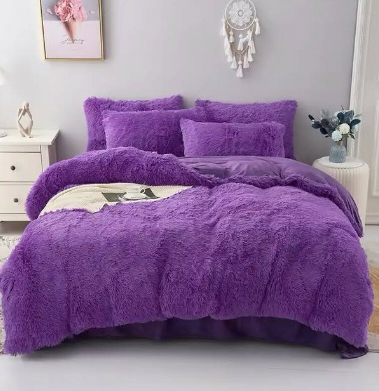 Purple lovers 💜💜 8pcs Fluffy Duvet set