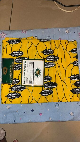 Tissu Wax Africain Jaune