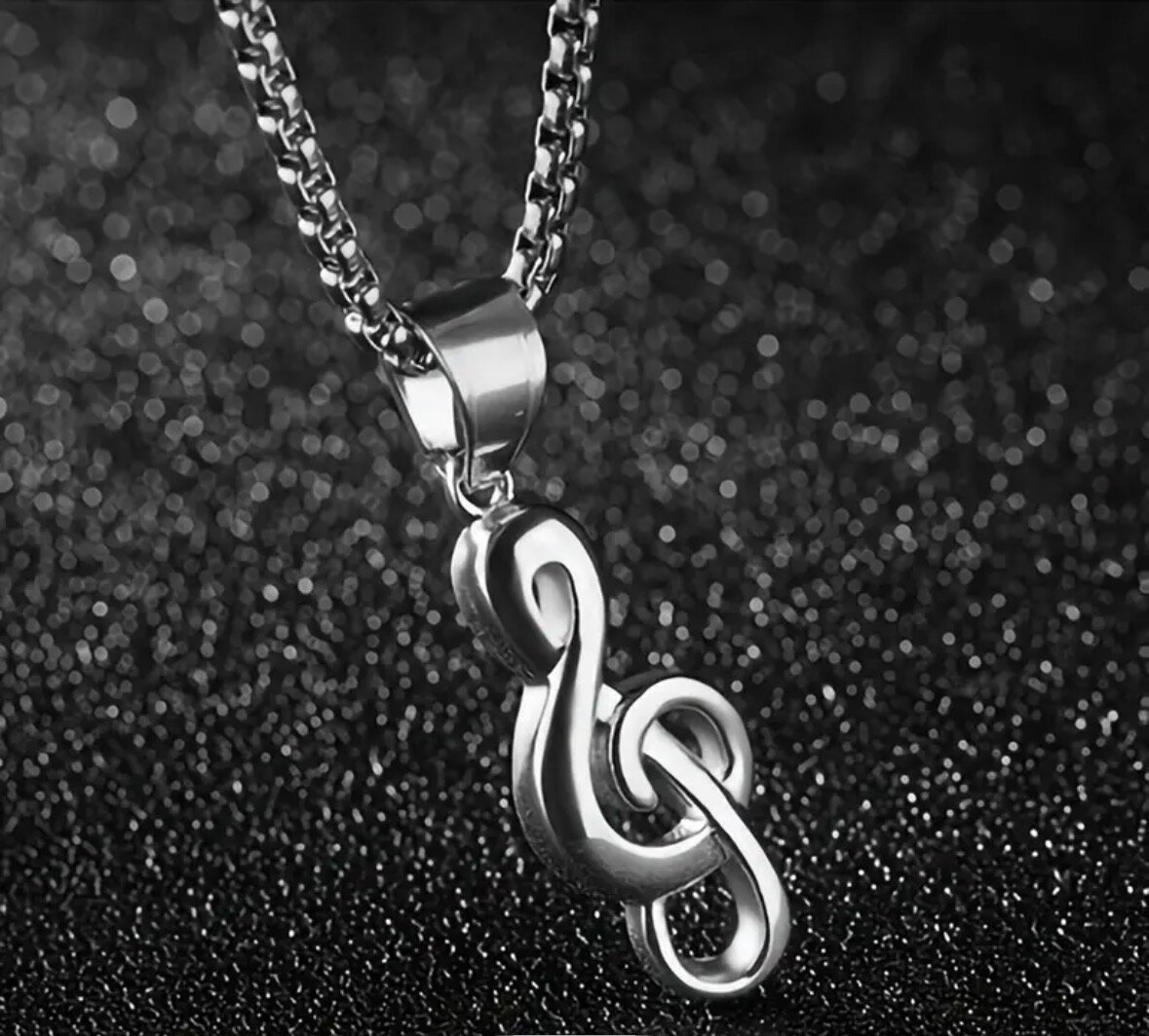 Collier Pendentif Clé de Sol Argent