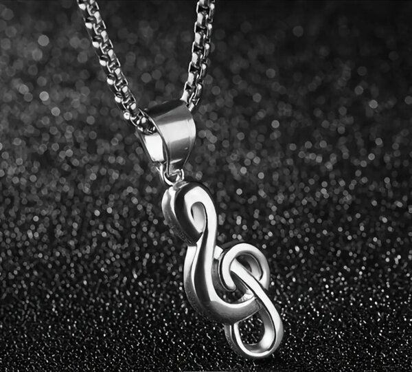 Collier Pendentif Clé de Sol Argent