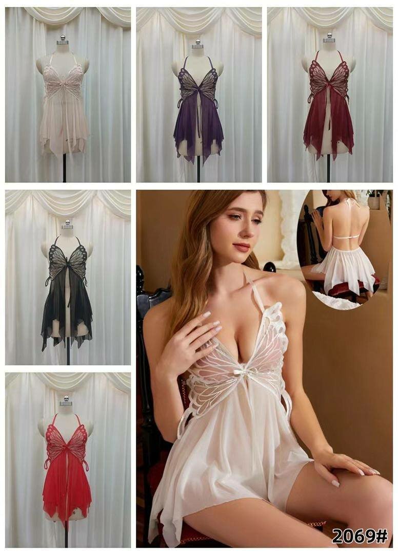 Nuisette en dentelle rouge sexy