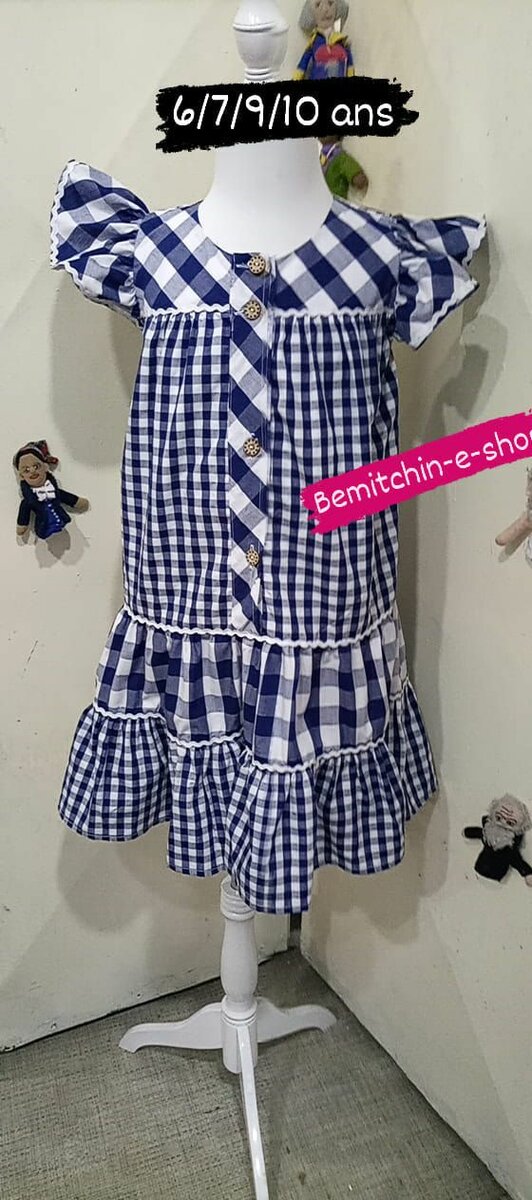 Robe à carreaux pour fille