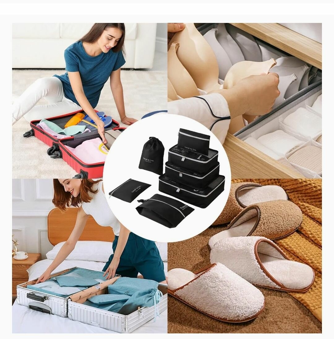 SAC RANGEMENT VALISE 7 PCS