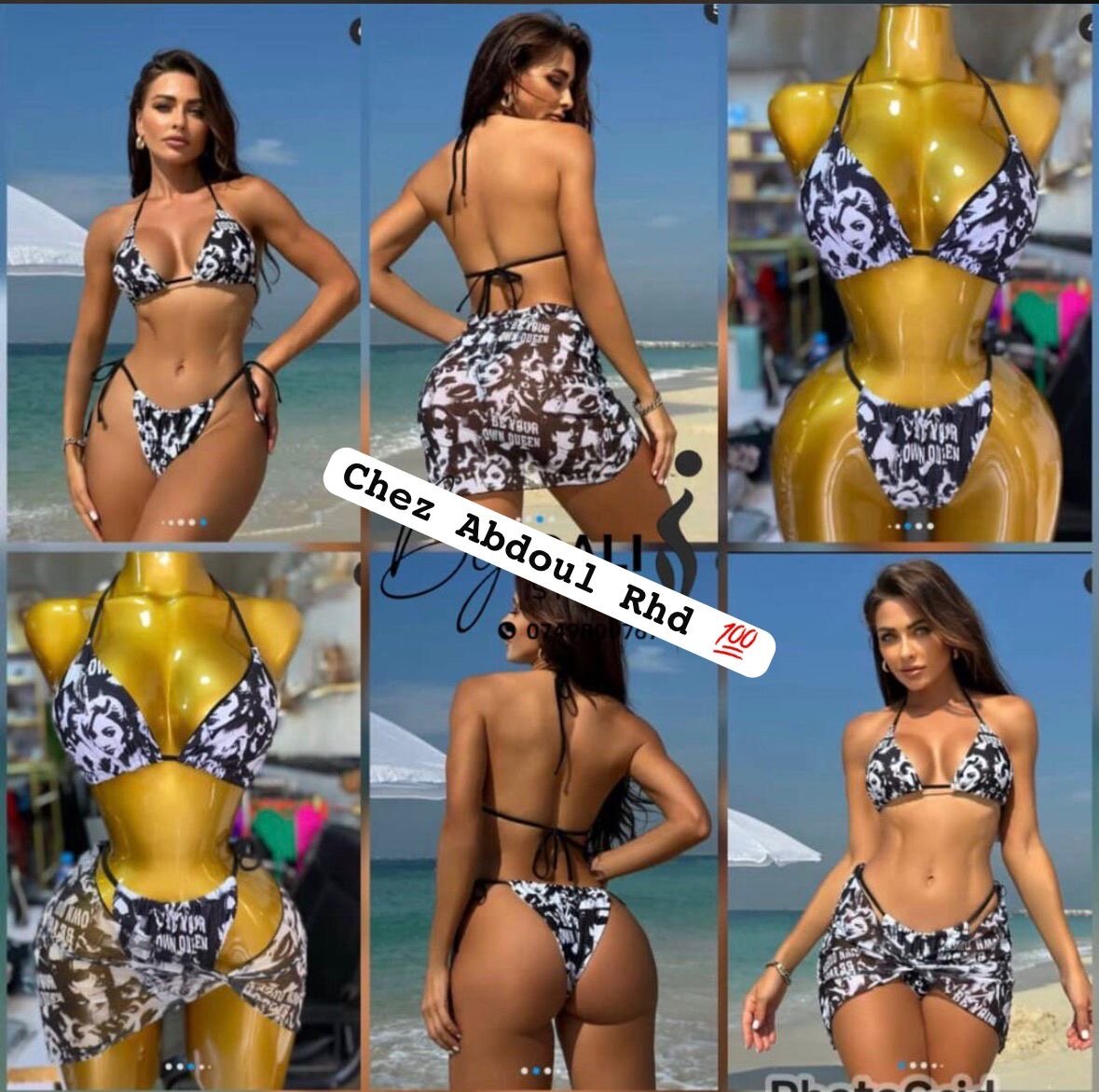 Bikini élégant imprimé