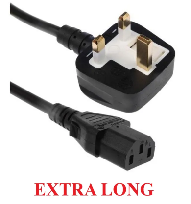 Power Cable for Computer - Monitor - UPS - CPU - POWER SUPPLY - ADAPTER - PSU - Charger - Desktop - LED - LCD - TV - PRINTER - SMPS - 100% ORIGNAL PRODUCT - UK PLUG - HIGH QUALITY - Power Cable with Fuse - 3 Pin Power Lead