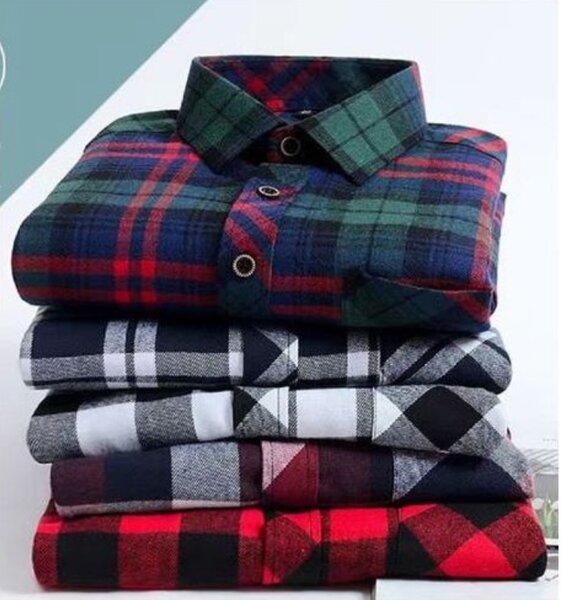 {MijaGrace} Men's Casual Flannel Checkered Shirt - Brown