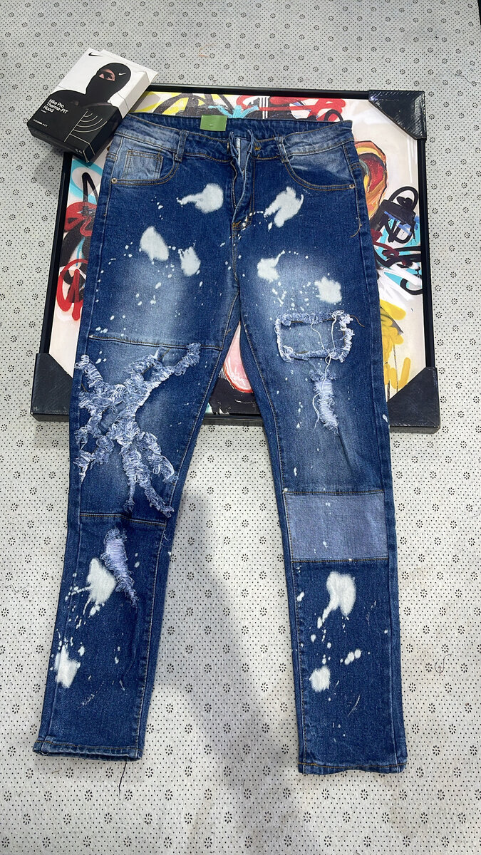 Jeans décontractés effet déchiré