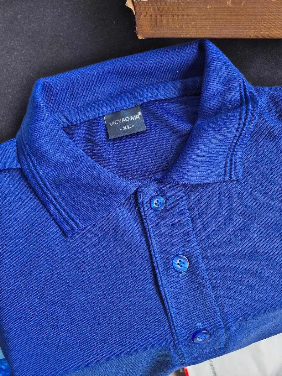 Polo bleu masculin XL