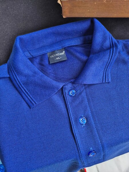 Polo bleu masculin XL