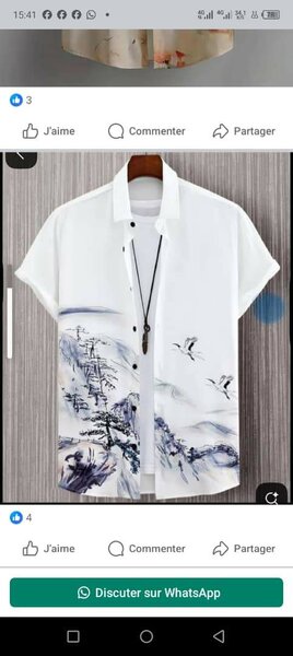 Chemise à motifs tropicaux