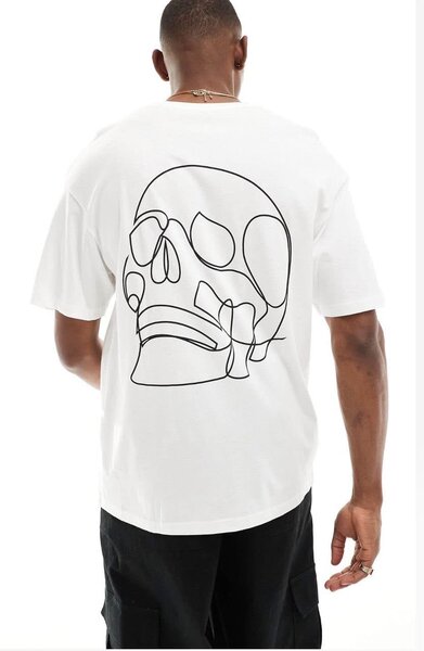 T-shirt imprimé NYC et Crâne