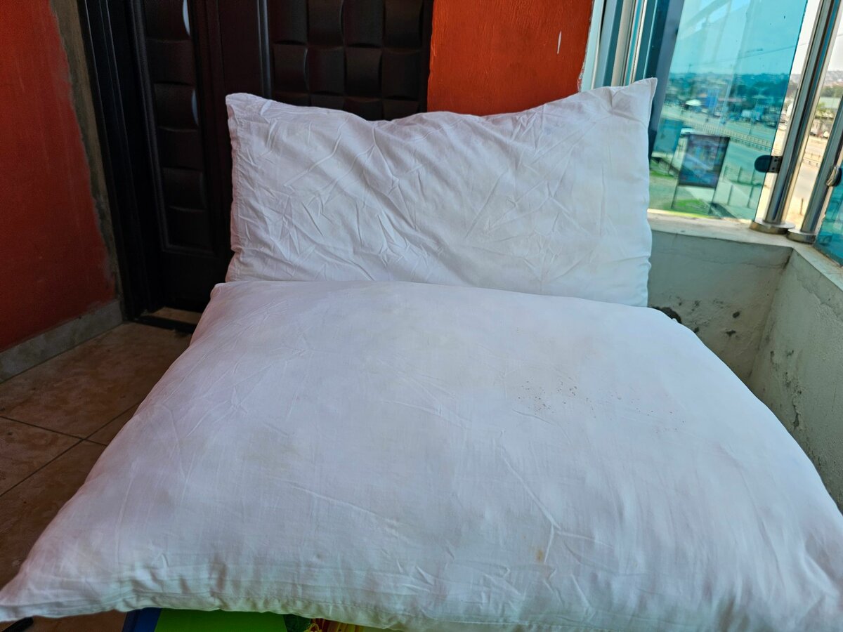 Pillow stuffed with cotton for comfortable sleep