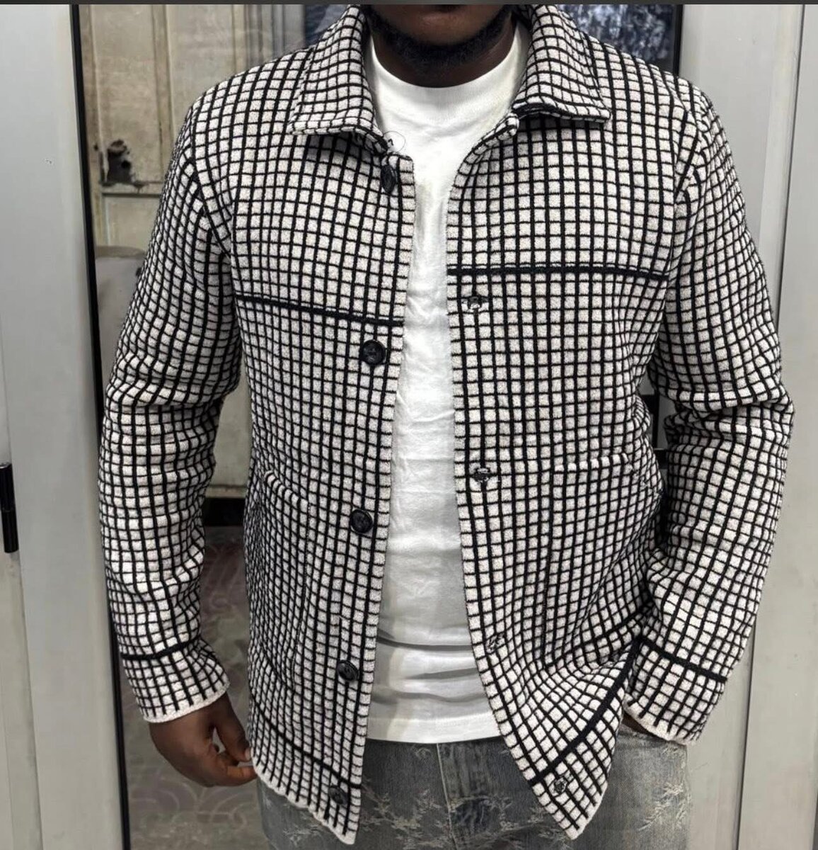 Veste à Carreaux Homme