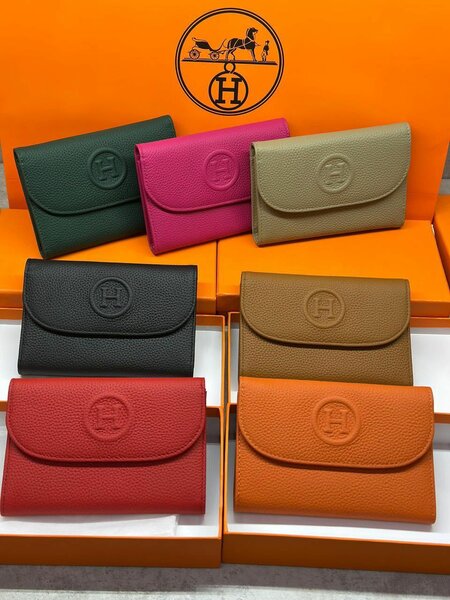 Hermes кошельки натуральная кожа