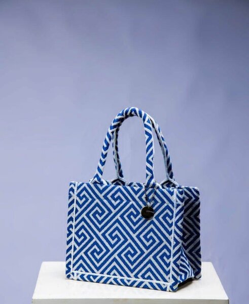 Sac à main en toile géométrique