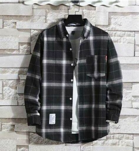 Chemise en flanelle carreaux homme