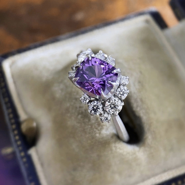 Paragraph purple diamond promise/engagement ring (Free Case)