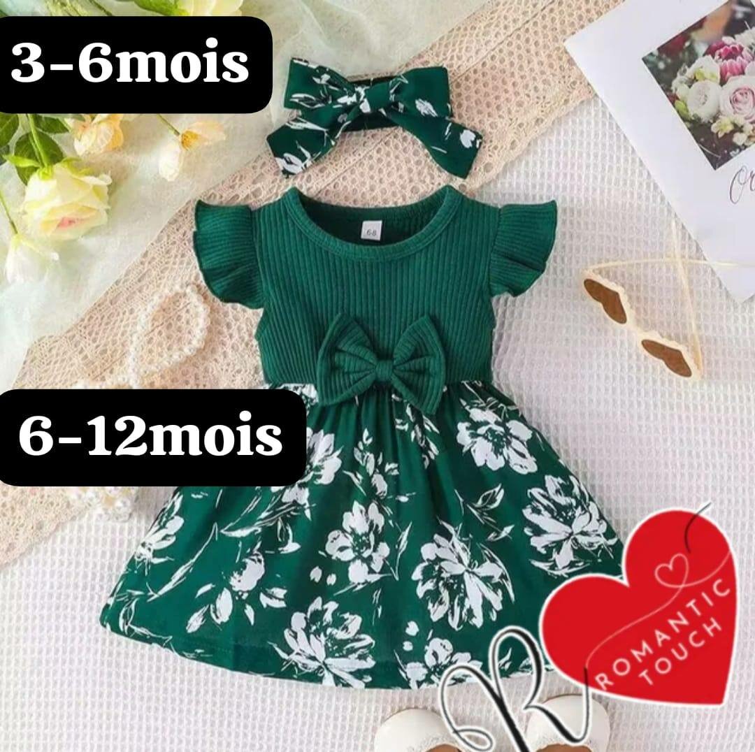 Robe Bébé Fille Floral 2PCS