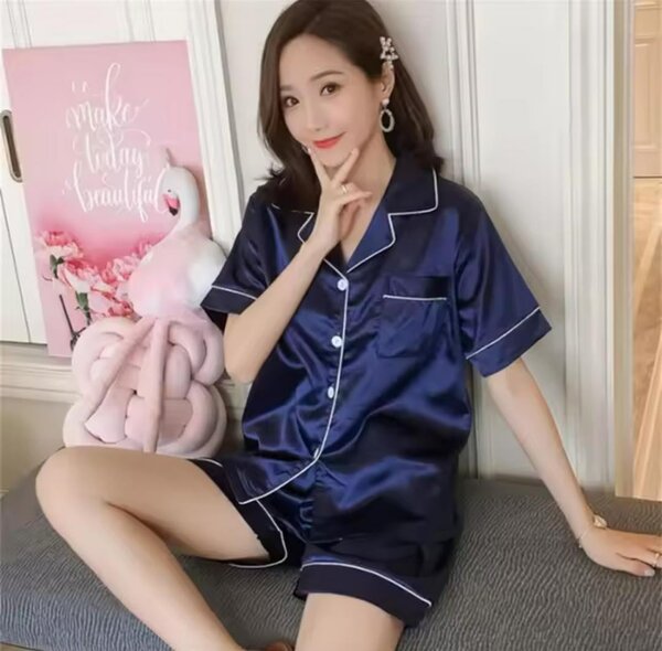 Pyjama Satin Femme Élégant