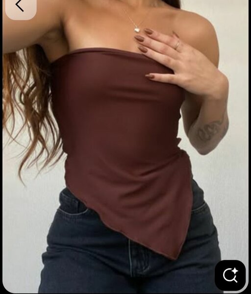 Top bustier asymétrique