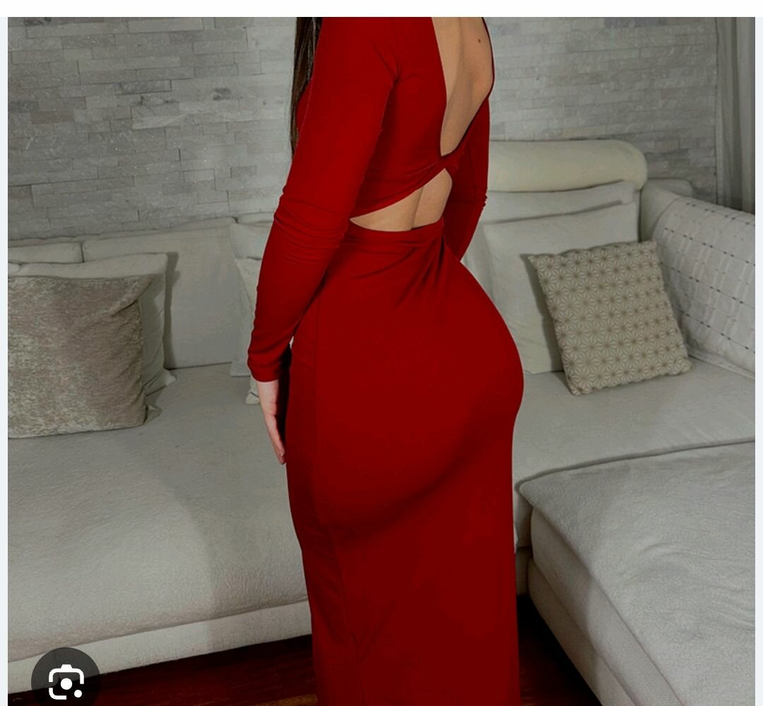 Robe longue rouge élégante