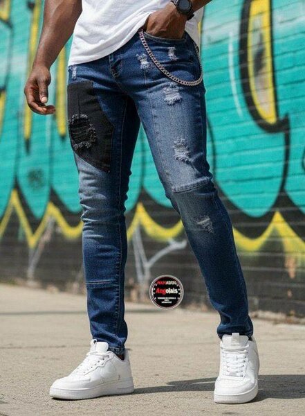 Jeans déchirés tendance homme