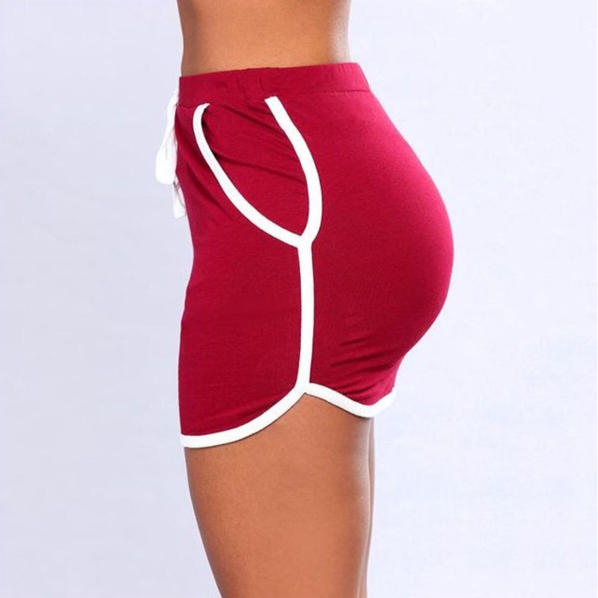 Gym Women Running Shorts Skirt Ladies Sexy Skirt White Side