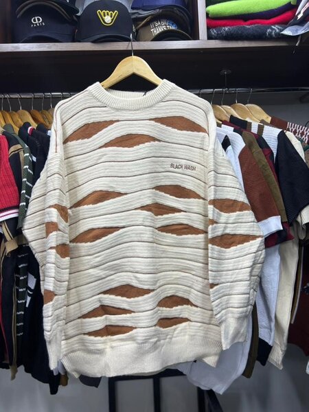 Pull oversize rayé décontracté