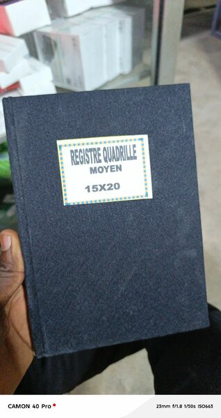 Registre Quadrillé 15x20