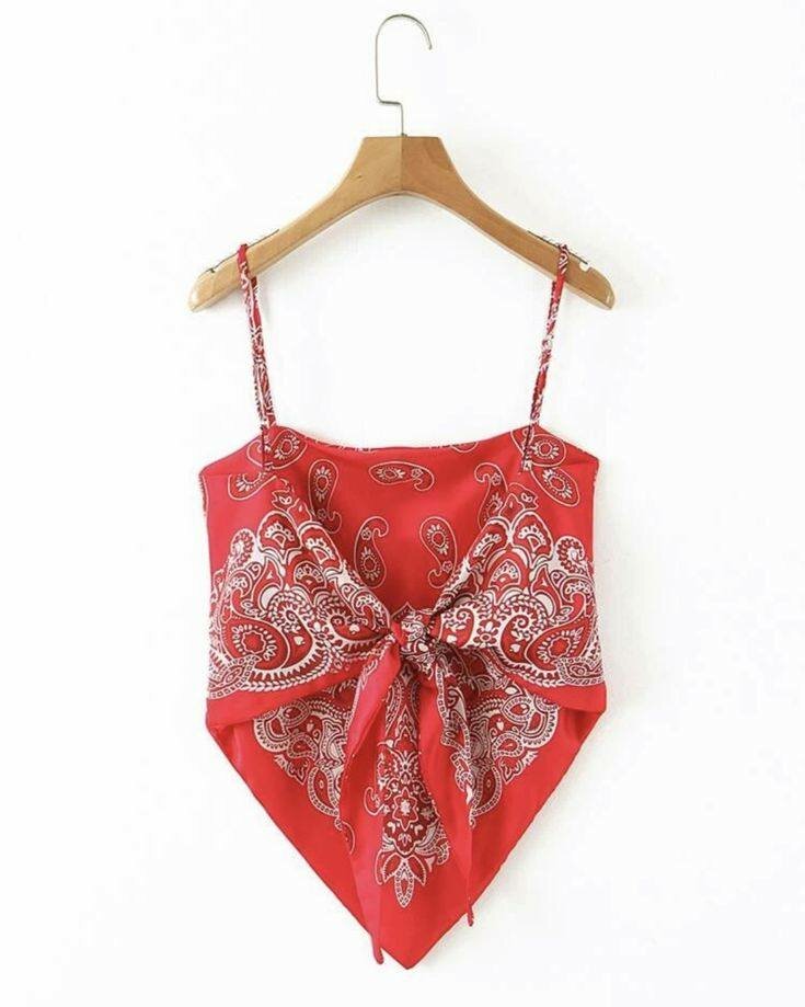 Top bandana rouge tendance