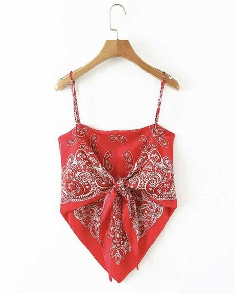 Top bandana rouge tendance
