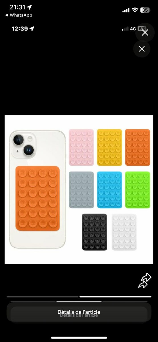 Support antidérapant téléphone