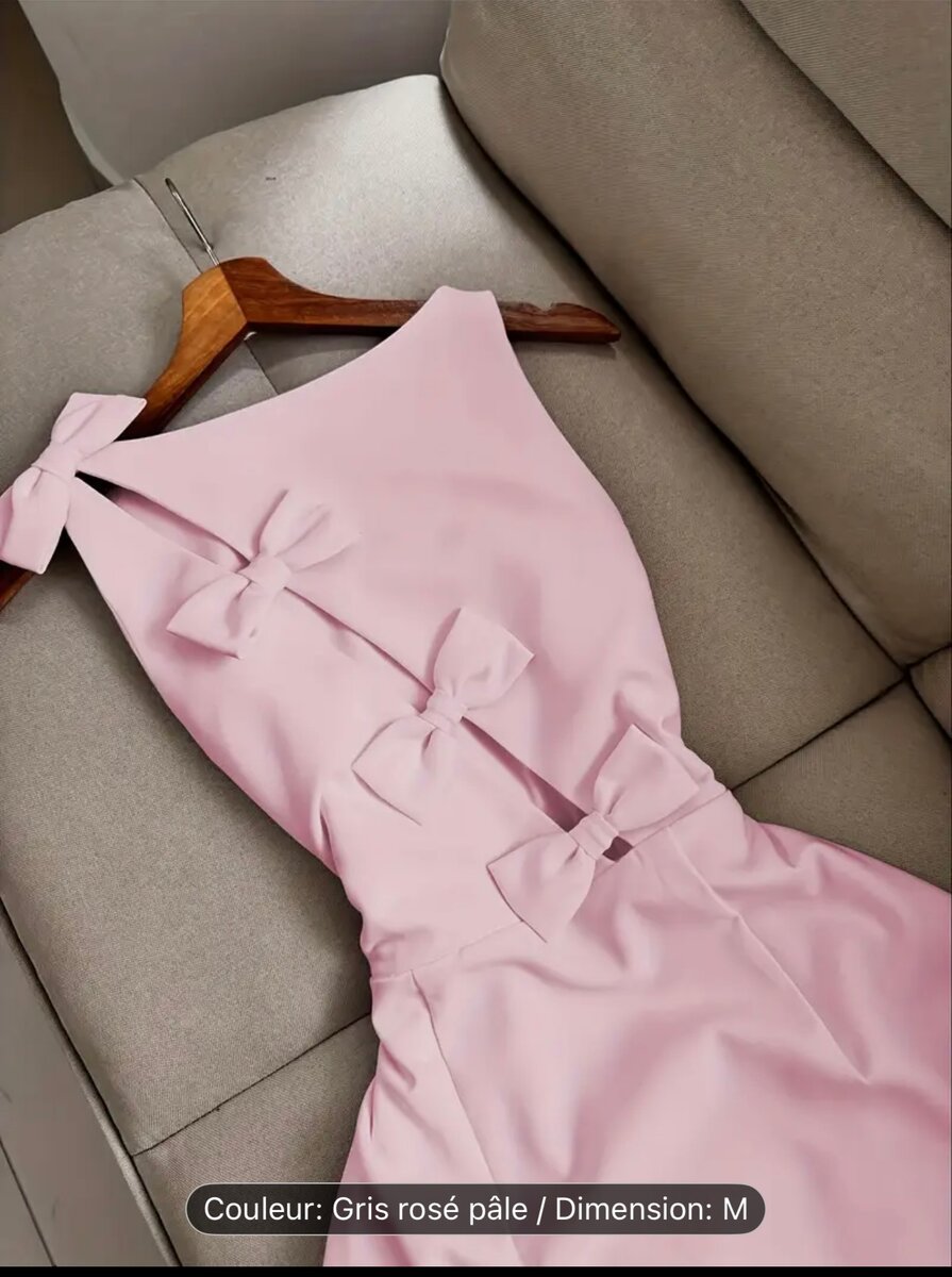 Robe élégante à nœuds roses