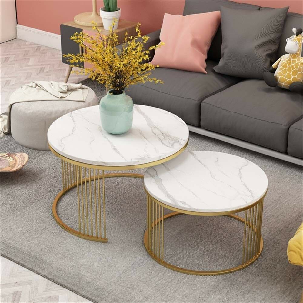 Pair sets of center tables.