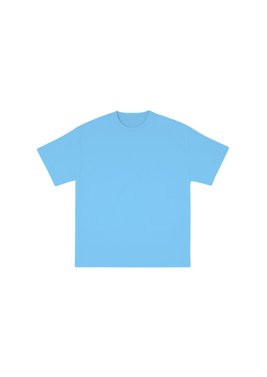 T-shirt bleu ciel en 200gsm
