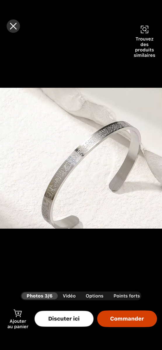 Bracelet manchette élégant