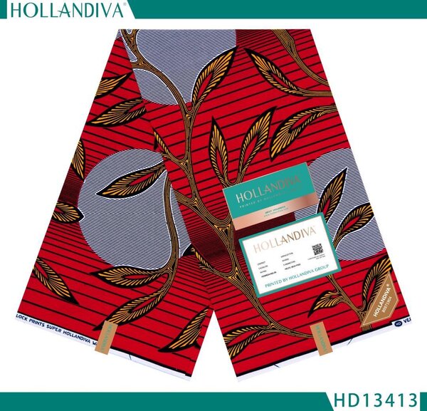 Tissu Wax Africain Rouge