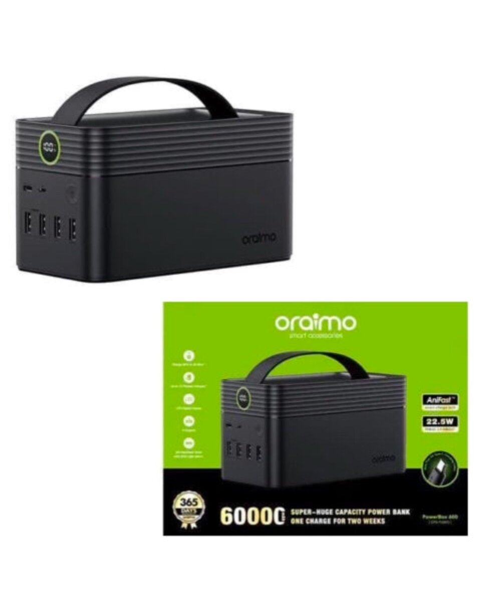 Oraimo Powerbox 600 60,000mah 22.5W Power Bank - 60,000mah