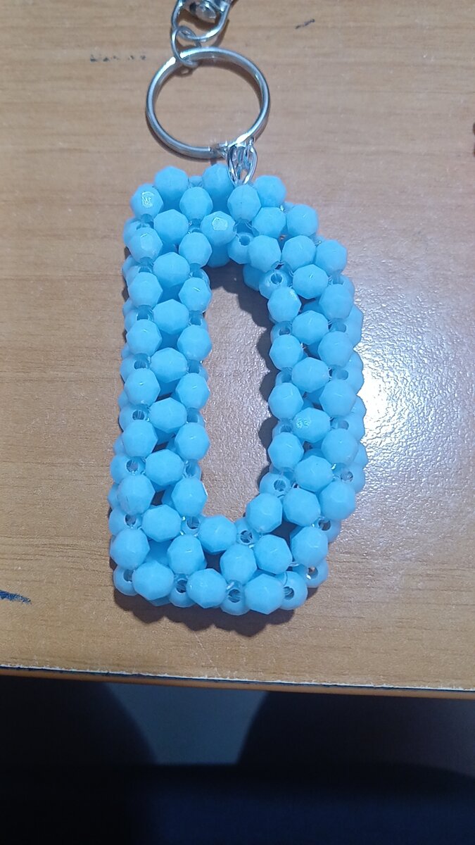 Porte-clés Lettre D Bleu