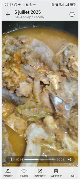 Kédjénou de poulet Pondeuse