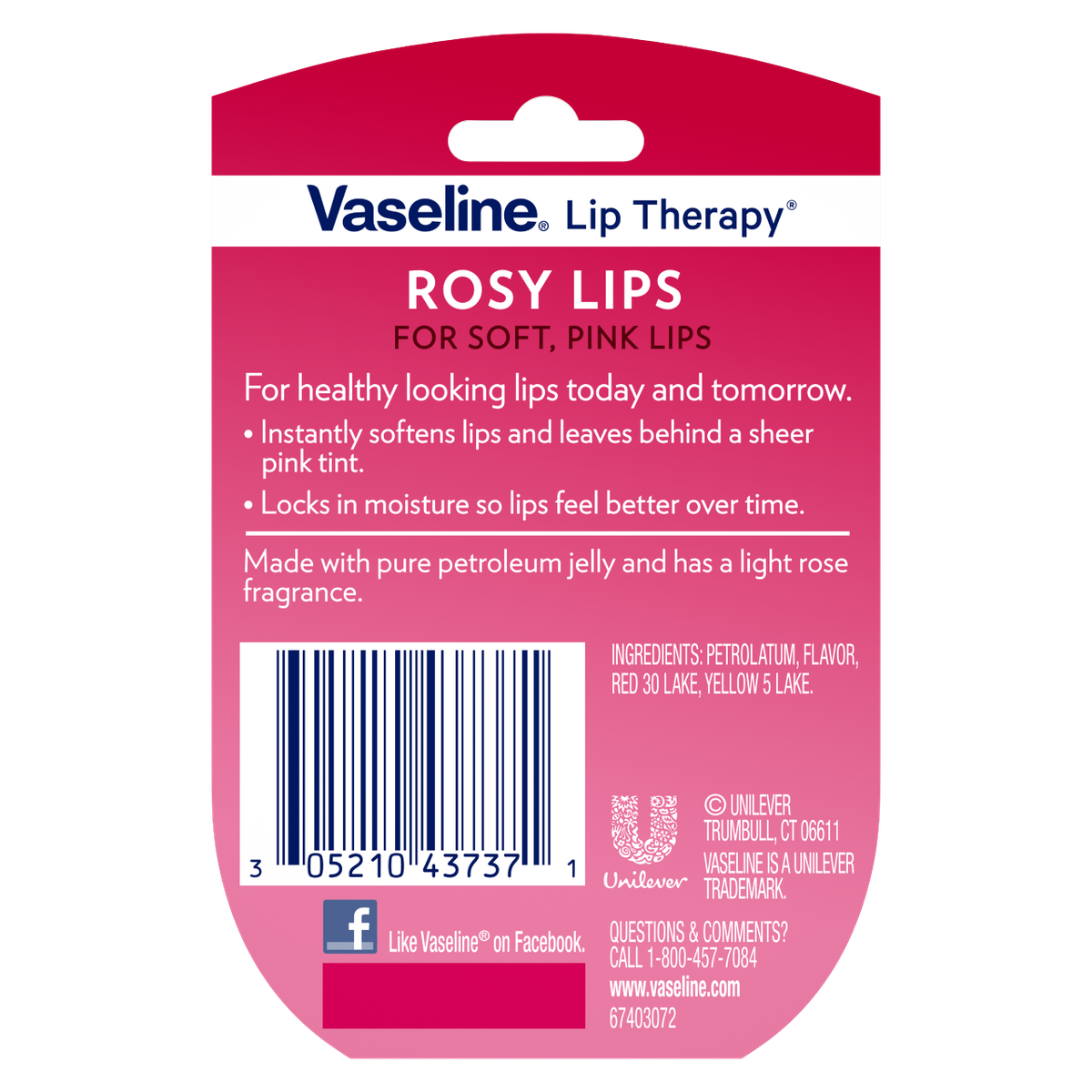 Vaseline Rosy Lips Therapy Balm