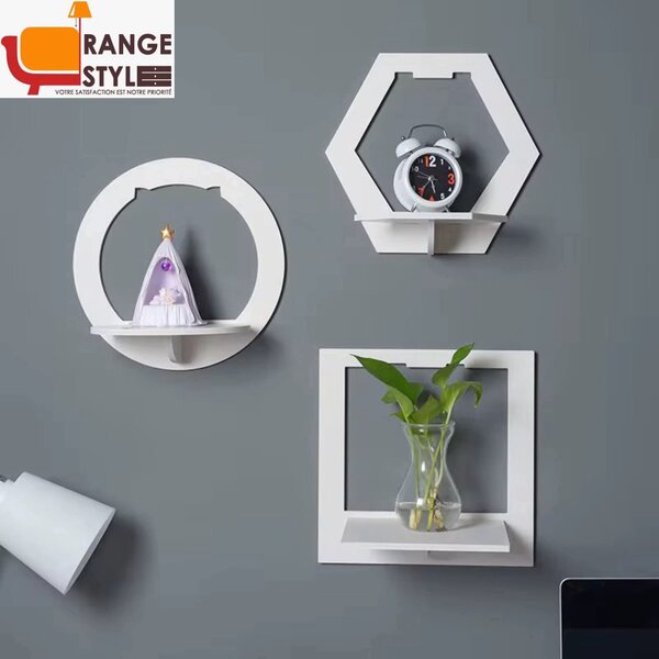 Étagères murales géométriques