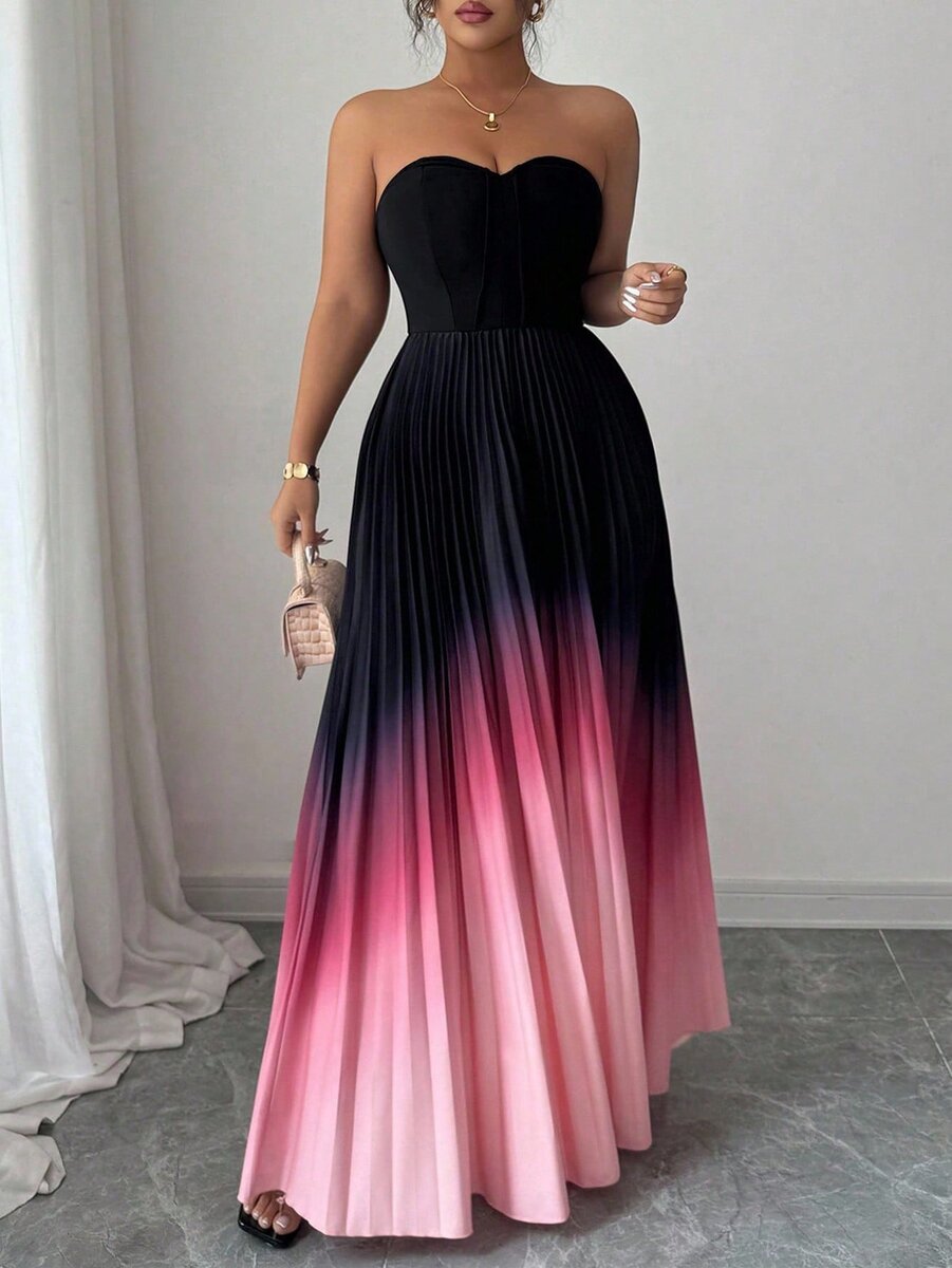 Robe bustier dégradé élégant