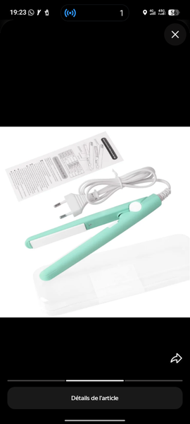 Mini lisseur cheveux portable