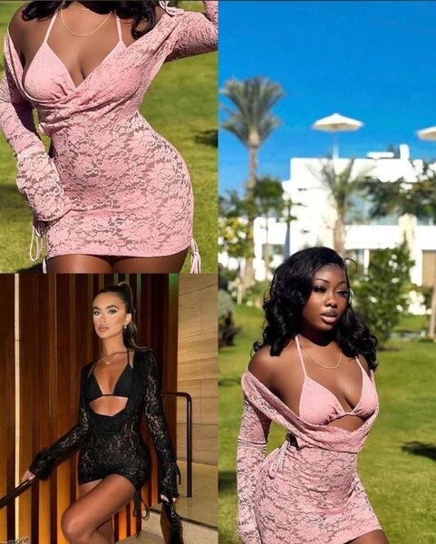 Robe glamour en dentelle