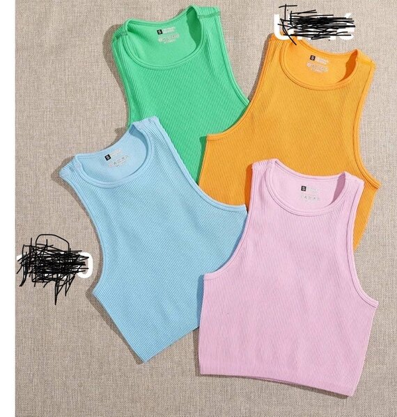 Crop top coloré pour femme